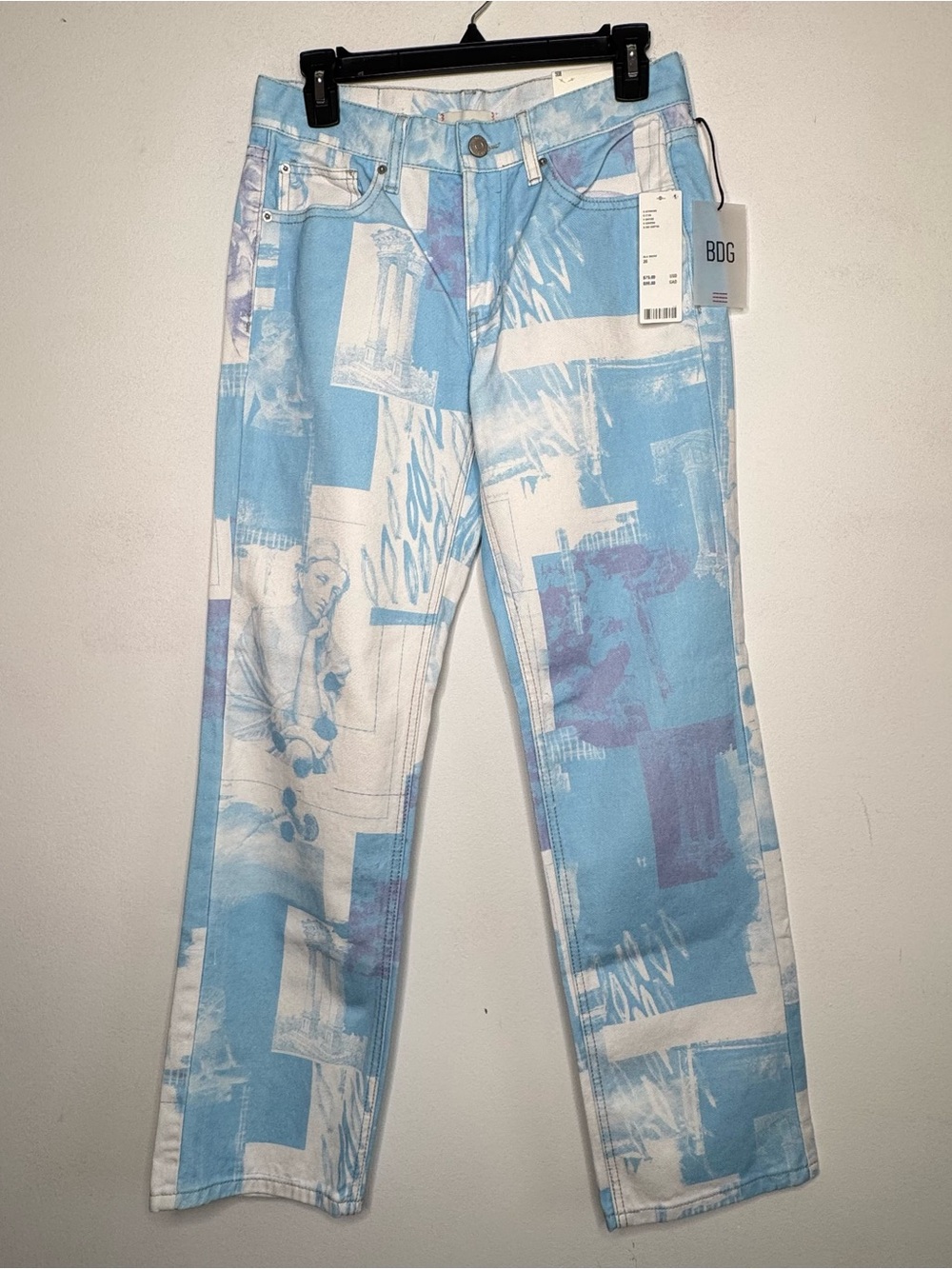 BDG Cowgirl Jeans Low-Rise Renaissance Print Urban Outfitters - Size 26